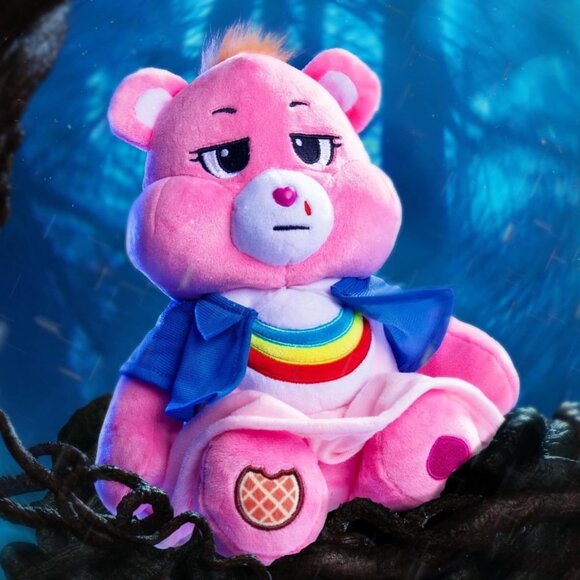 Basic Fun Care Bears x Stranger Things 12" Cheer Bear as Eleven Plush, Ltd Ed - Picture 2 of 8